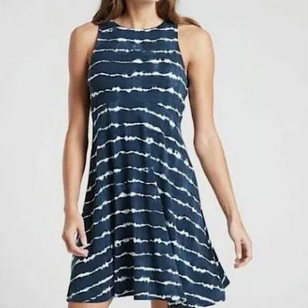 Brand new, never worn Athleta blue Santorini dress.